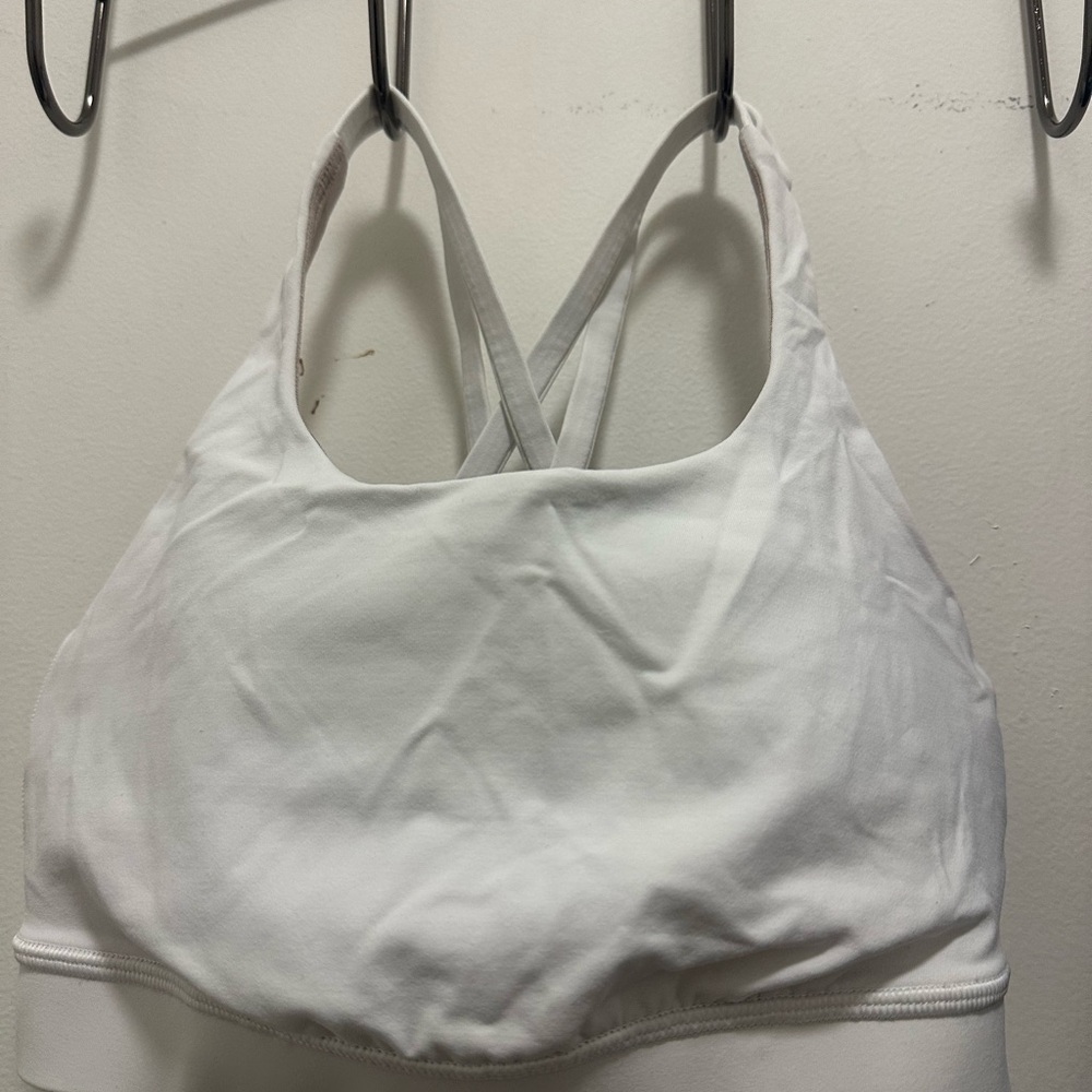 Lululemon Athletica white Crisscross Sports Bra size 4